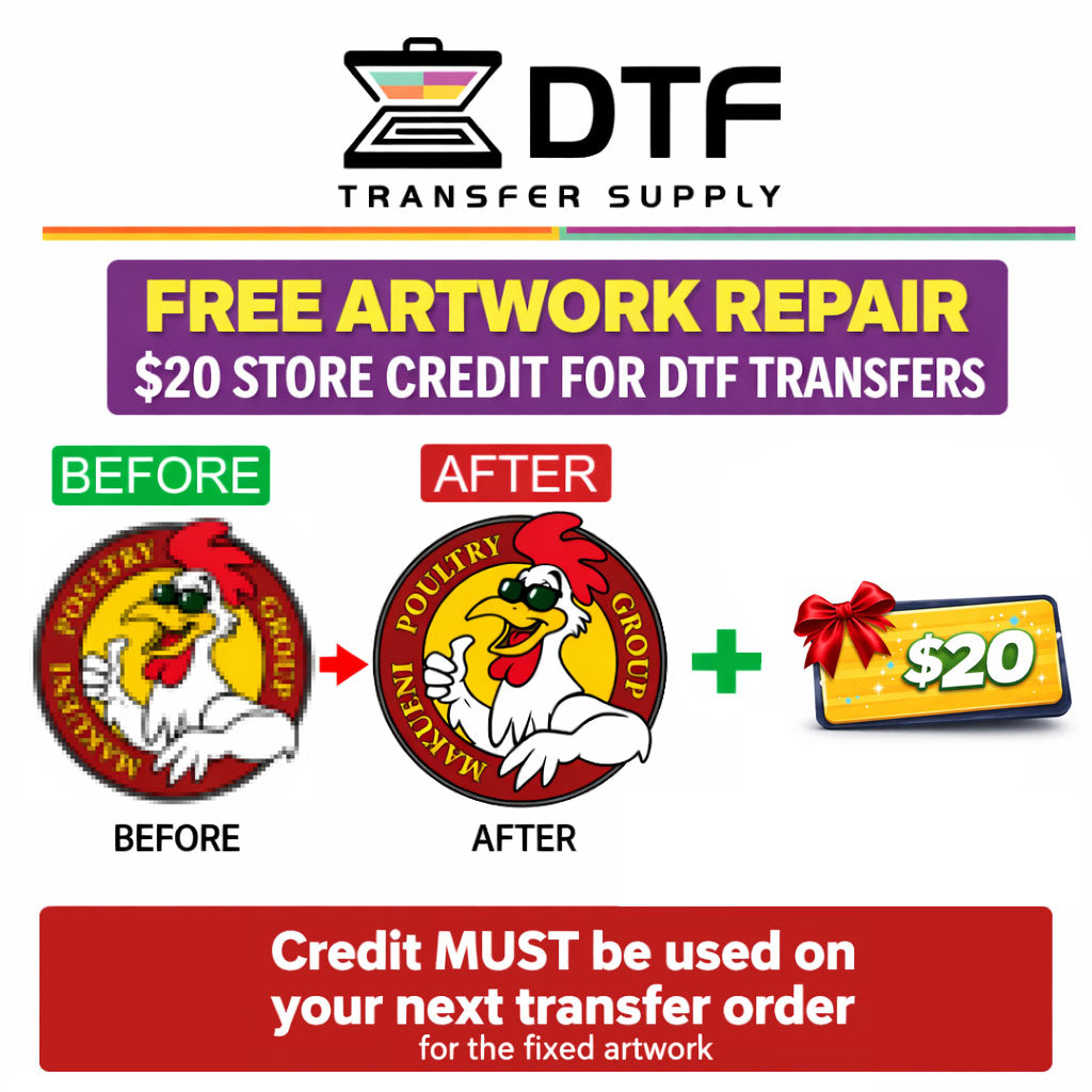 Free Artwork Repair + Get $20 Toward Transfers (Per Image)